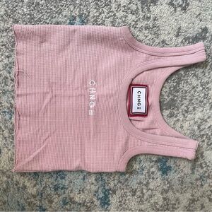 CHNGE Pink Waffle Knit Tank